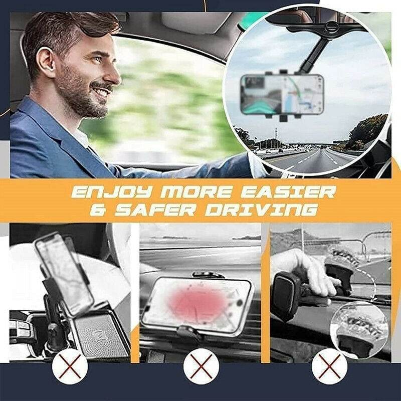 Rotating mount for navigation on car rearview mirror. - NexoEden