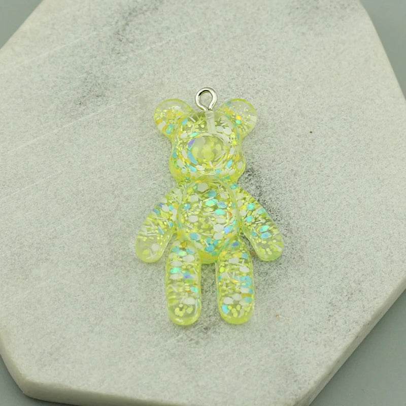 20PCS Cartoon Bling Bling Bear Charms For Earring Keychain Necklace Anime Pendant For DIY Jewelry Making Accessories Wholesale - NexoEden