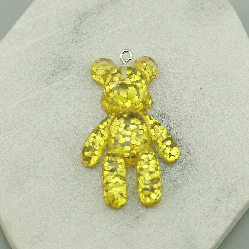 20PCS Cartoon Bling Bling Bear Charms For Earring Keychain Necklace Anime Pendant For DIY Jewelry Making Accessories Wholesale - NexoEden