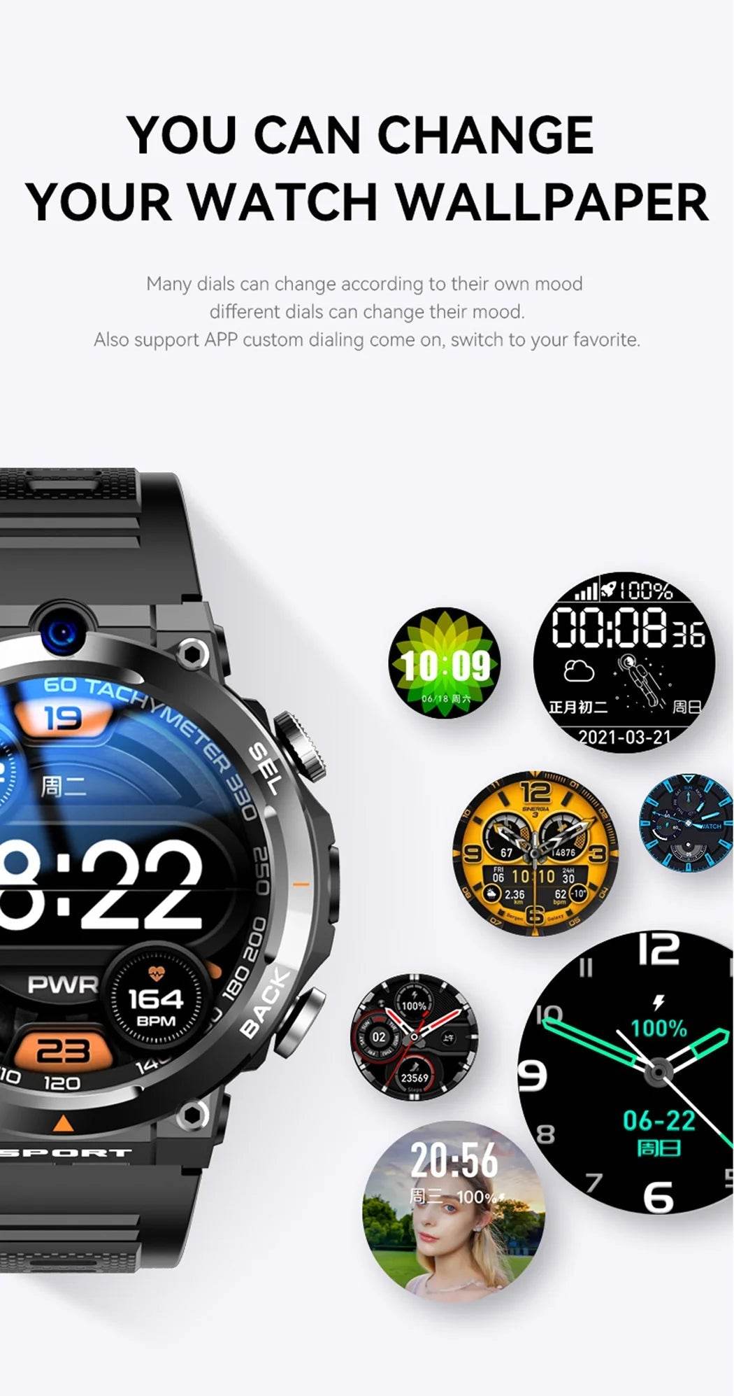 4G LTE Smart Watch 2024 Android os GPS Video Voice Wi-Fi Call Messaging HD Dual Cameras 4G Sim Card Call WIFI Men's SmartWatch - NexoEden
