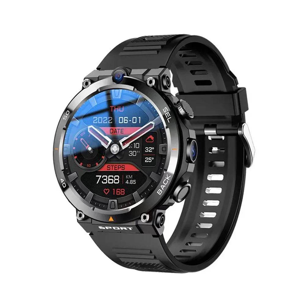 4G LTE Smart Watch 2024 Android os GPS Video Voice Wi-Fi Call Messaging HD Dual Cameras 4G Sim Card Call WIFI Men's SmartWatch - NexoEden