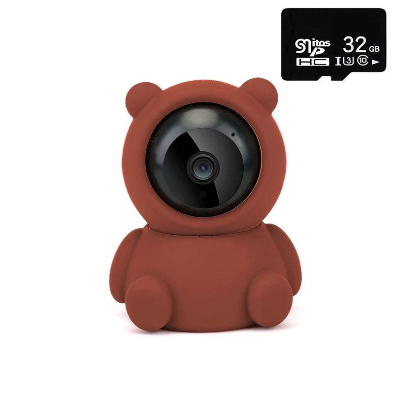 Smart Home Baby Security Monitor WiFi IP Camera Cartoon Bear Halloween Gift CCTV 1080P HD Surveillance Auto Tracking Camera - NexoEden