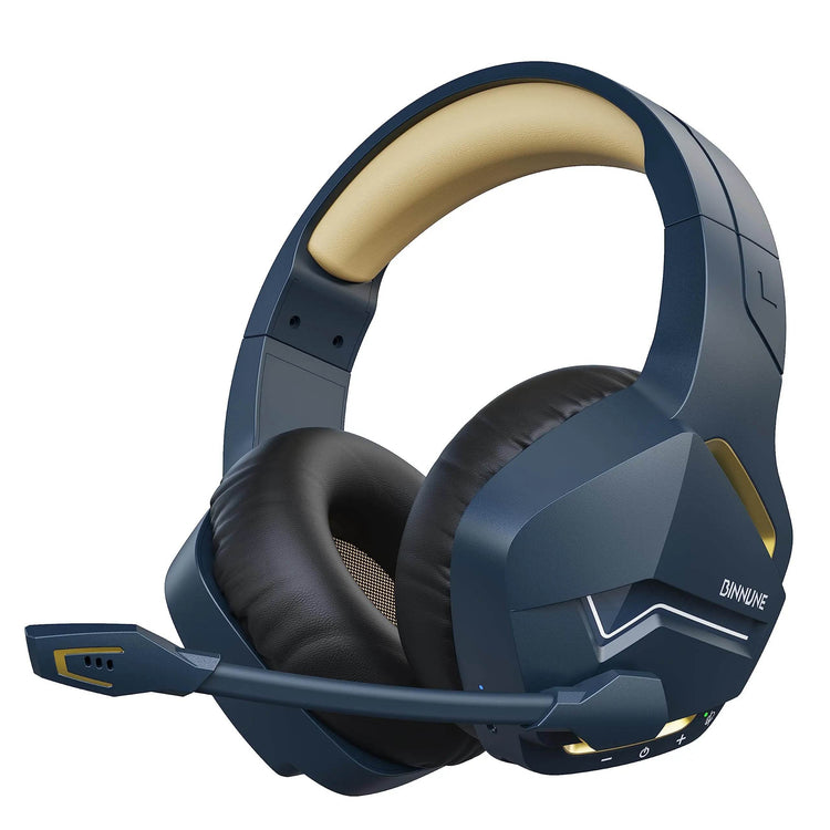 BINNUNE BW01 Wireless Gaming Headset for PC PS4 PS5 Playstation 4 5, 2.4G Wireless Bluetooth USB Gamer Headphones with Mic - NexoEden