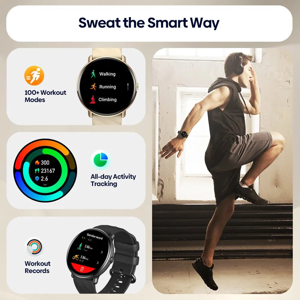 Zeblaze GTR 3 Pro Voice Calling Smart Watch 1.43" AMOLED Display 316L Stainless Steel Frame Fitness Tracking Smartwatch NexoEden