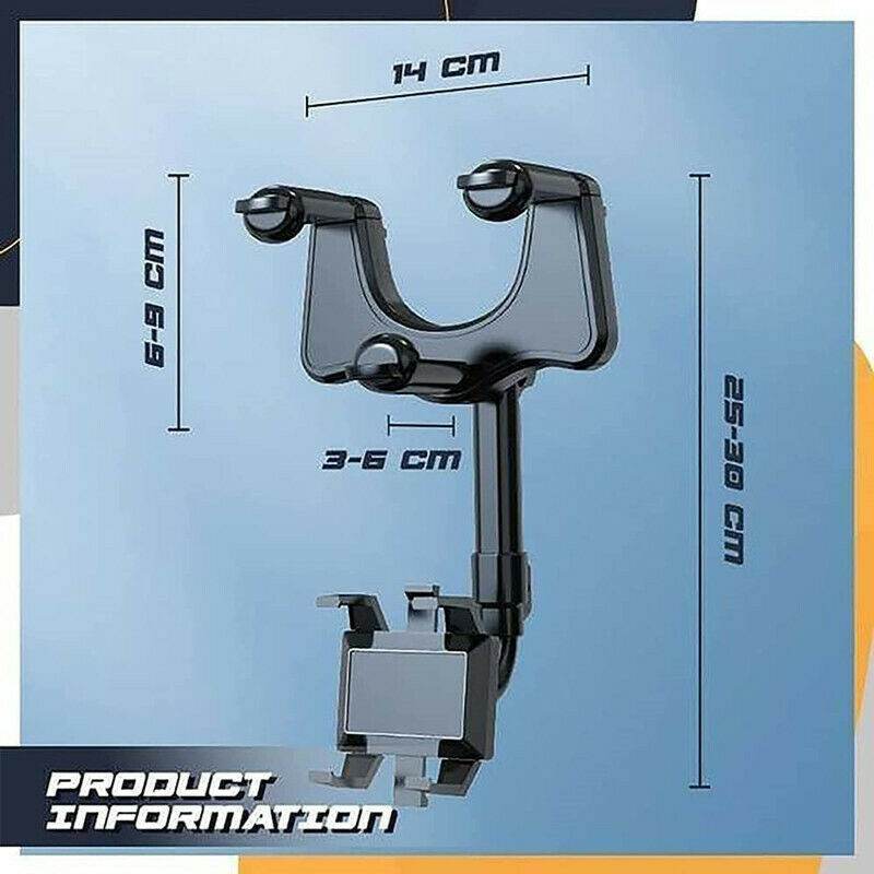 Rotating mount for navigation on car rearview mirror. - NexoEden