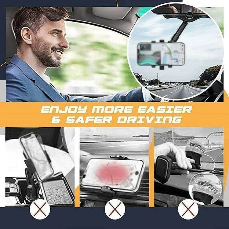 Rotating mount for navigation on car rearview mirror. - NexoEden