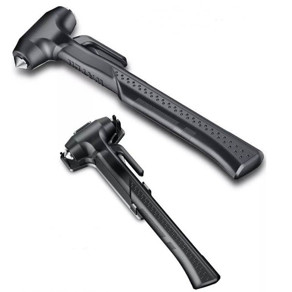Safety hammer for breaking glass and cutting seatbelts. - NexoEden