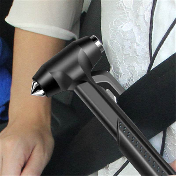 Safety hammer for breaking glass and cutting seatbelts. - NexoEden