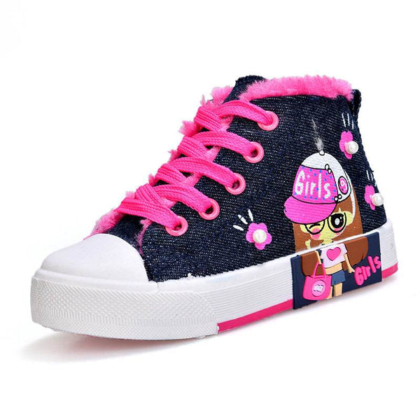 Canvas sneakers for girls. - NexoEden