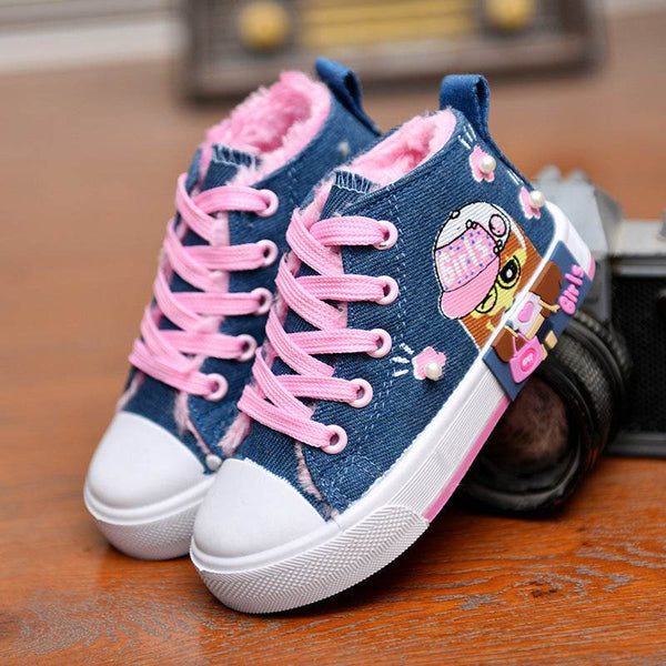 Canvas sneakers for girls. - NexoEden