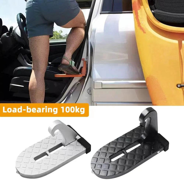 CAER Foldable Car Roof Rack Step Car Door Step Universal Latch Hook Auxiliary Walking Foot Pedal Aluminium Alloy Safety Hammer - NexoEden