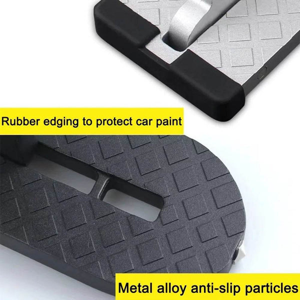 CAER Foldable Car Roof Rack Step Car Door Step Universal Latch Hook Auxiliary Walking Foot Pedal Aluminium Alloy Safety Hammer - NexoEden