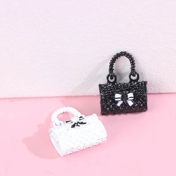 2pcs 1/12 Dollhouse Metal Handbag Miniature Shopping Bag For Clothes Accessories For Dollhouse Decoration New - NexoEden