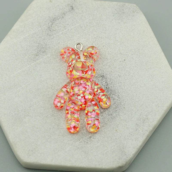 20PCS Cartoon Bling Bling Bear Charms For Earring Keychain Necklace Anime Pendant For DIY Jewelry Making Accessories Wholesale - NexoEden