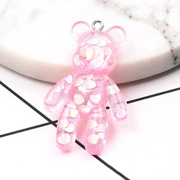 20PCS Cartoon Bling Bling Bear Charms For Earring Keychain Necklace Anime Pendant For DIY Jewelry Making Accessories Wholesale - NexoEden