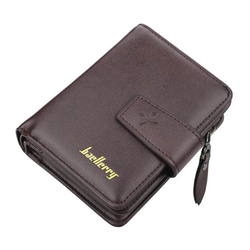 New Business Men Wallets Zipper Card Holder High Quality Male Purse New PU Leather Vintage Coin Holder Men Wallets - NexoEden