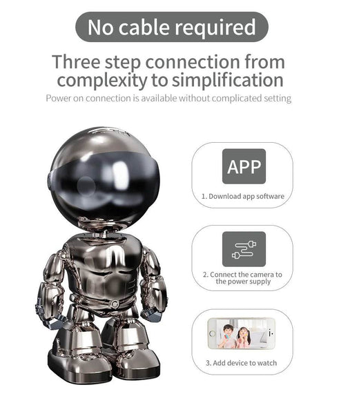 2MP 1080P Wireless WIFI Robot IP Camera AI Humanoid Auto Tracking Motion Detection 360 Degree PTZ CCTV Baby Monitor - NexoEden