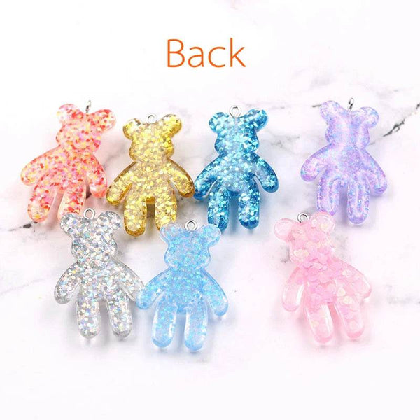20PCS Cartoon Bling Bling Bear Charms For Earring Keychain Necklace Anime Pendant For DIY Jewelry Making Accessories Wholesale - NexoEden