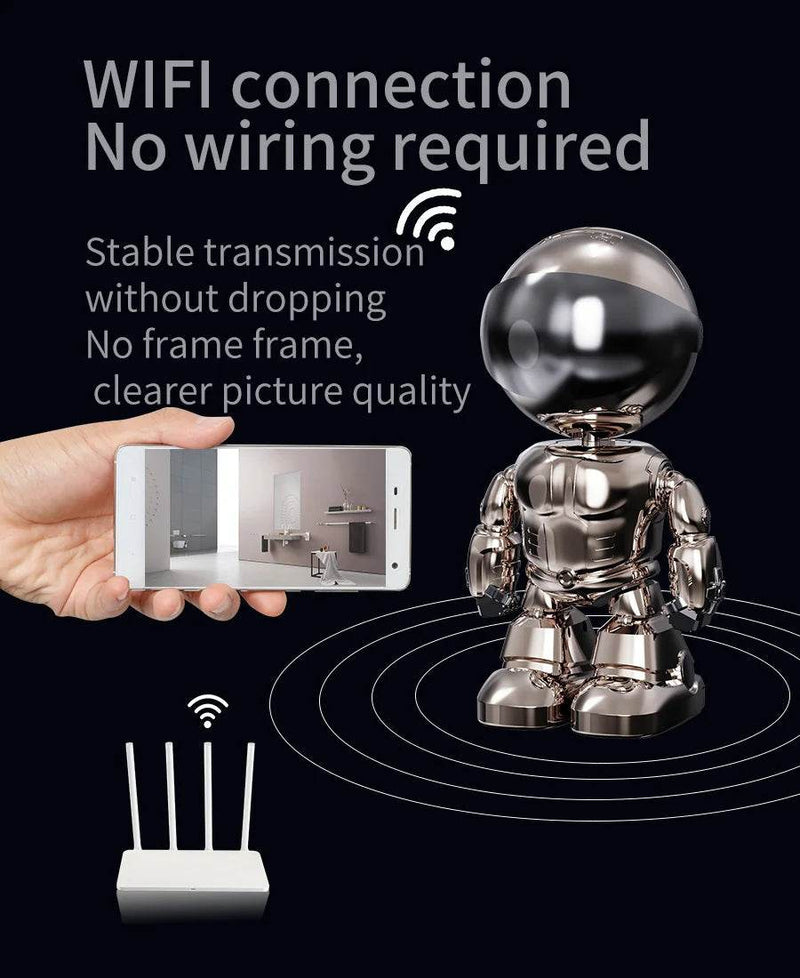 2MP 1080P Wireless WIFI Robot IP Camera AI Humanoid Auto Tracking Motion Detection 360 Degree PTZ CCTV Baby Monitor - NexoEden