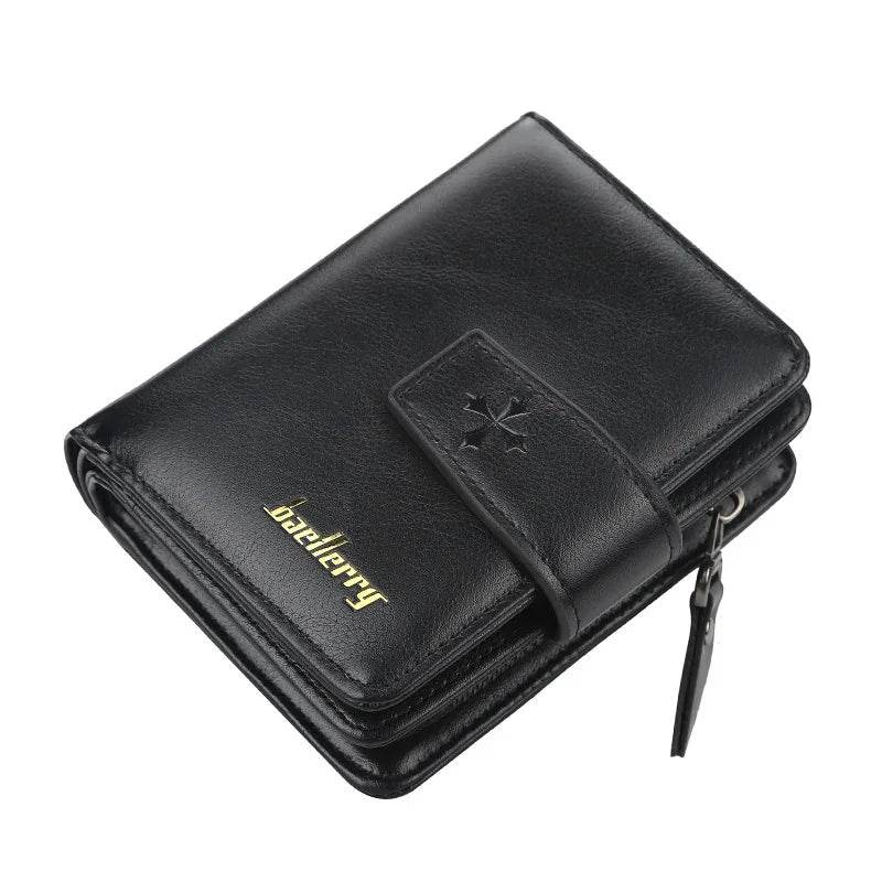New Business Men Wallets Zipper Card Holder High Quality Male Purse New PU Leather Vintage Coin Holder Men Wallets - NexoEden