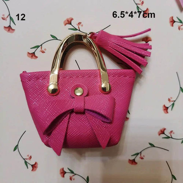 1/6 Doll Accessories Doll Handbag Lady PU Leather Bag Purse Accessories Dollhouse Kids Toys Party Favors Playing House Toys - NexoEden