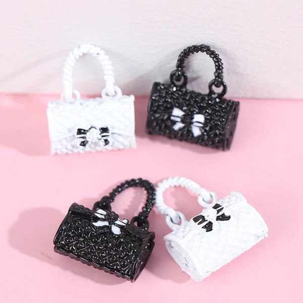 2pcs 1/12 Dollhouse Metal Handbag Miniature Shopping Bag For Clothes Accessories For Dollhouse Decoration New - NexoEden