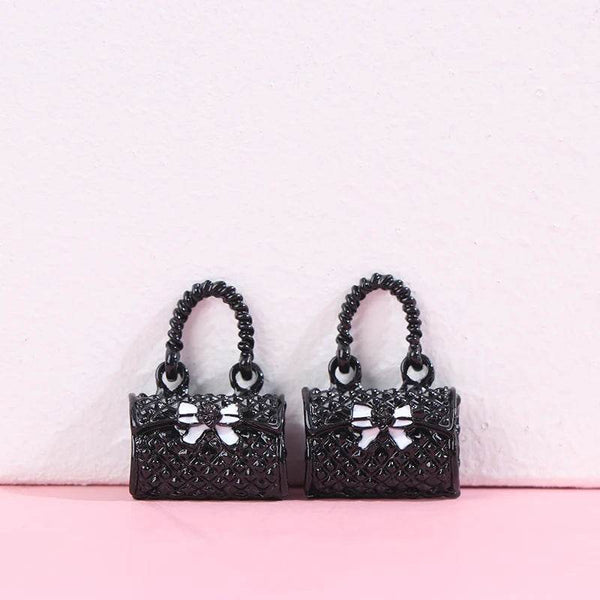 2pcs 1/12 Dollhouse Metal Handbag Miniature Shopping Bag For Clothes Accessories For Dollhouse Decoration New - NexoEden