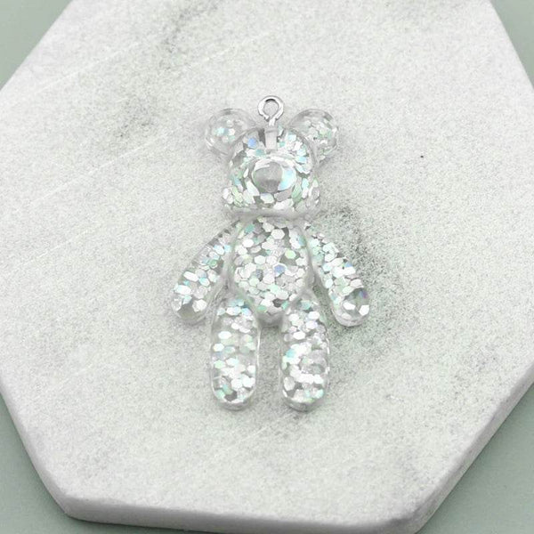 20PCS Cartoon Bling Bling Bear Charms For Earring Keychain Necklace Anime Pendant For DIY Jewelry Making Accessories Wholesale - NexoEden