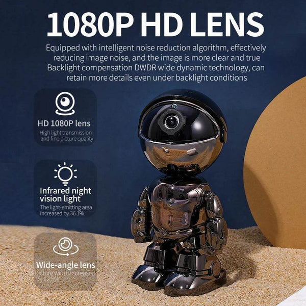 2MP 1080P Wireless WIFI Robot IP Camera AI Humanoid Auto Tracking Motion Detection 360 Degree PTZ CCTV Baby Monitor - NexoEden
