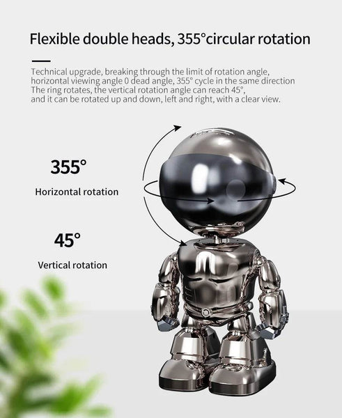 2MP 1080P Wireless WIFI Robot IP Camera AI Humanoid Auto Tracking Motion Detection 360 Degree PTZ CCTV Baby Monitor - NexoEden