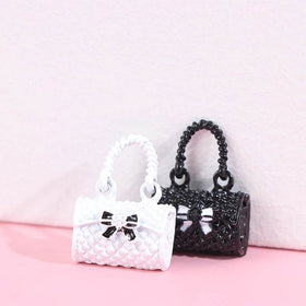 2pcs 1/12 Dollhouse Metal Handbag Miniature Shopping Bag For Clothes Accessories For Dollhouse Decoration New - NexoEden