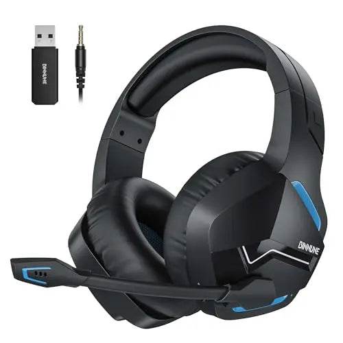 BINNUNE BW01 Wireless Gaming Headset for PC PS4 PS5 Playstation 4 5, 2.4G Wireless Bluetooth USB Gamer Headphones with Mic - NexoEden