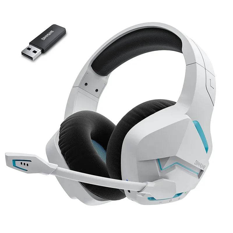 BINNUNE BW01 Wireless Gaming Headset with Mic for PC PS4 PS5 2.4G Bluetooth USB Gamer Headphones with Mic for Laptop Computer - NexoEden