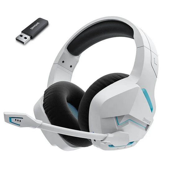 BINNUNE BW01 Wireless Gaming Headset with Mic for PC PS4 PS5 2.4G Bluetooth USB Gamer Headphones with Mic for Laptop Computer - NexoEden