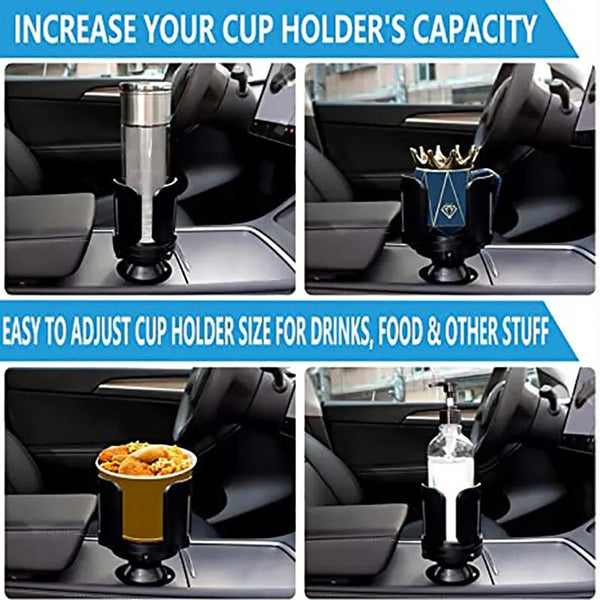 All Purpose Cup Holder Expander for Car Organizer Adapters Holders Universal Compatible with 2.56" to 5.51" NexoEden