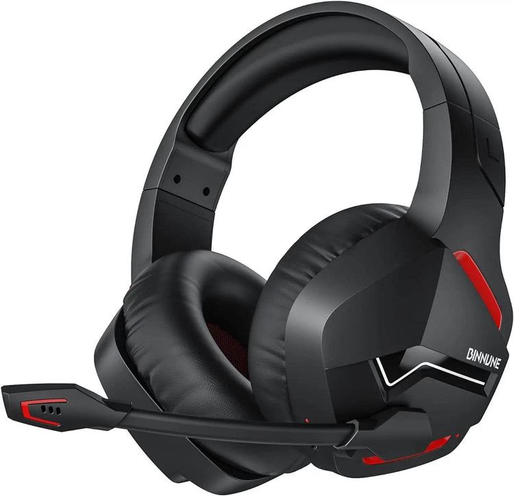 BINNUNE BW01 Wireless Gaming Headset for PC PS4 PS5 Playstation 4 5, 2.4G Wireless Bluetooth USB Gamer Headphones with Mic - NexoEden