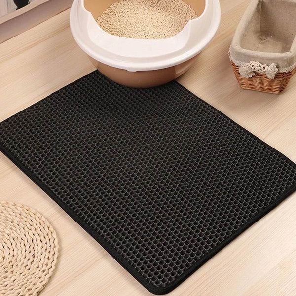 Safe And Non-toxic Best Double Layer Cat Litter Mat For Cats Durable And Long-lasting Plastic Pink - NexoEden