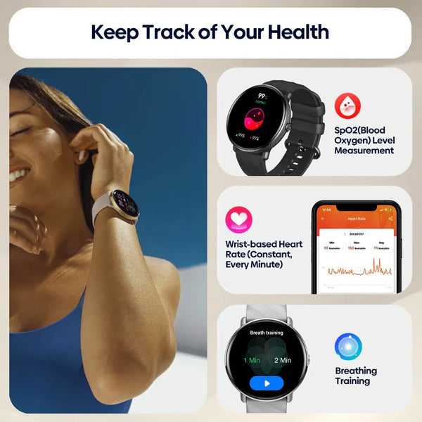 Zeblaze GTR 3 Pro Voice Calling Smart Watch 1.43" AMOLED Display 316L Stainless Steel Frame Fitness Tracking Smartwatch NexoEden