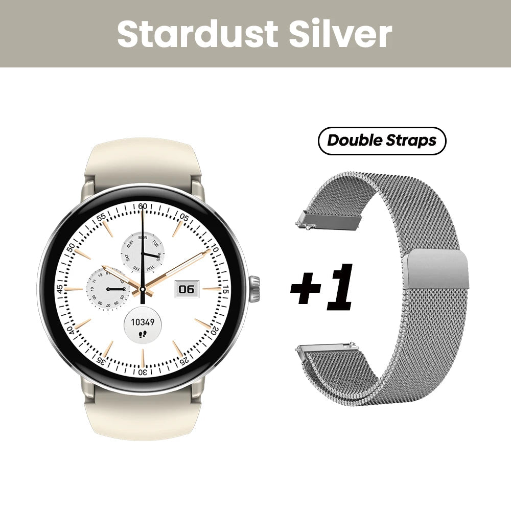 New 2025 Zeblaze LILY 2 Voice Calling Female Smartwatch Double Strap 1.2" HD AMOLED Display Health Monitoring Sports Smart Watch NexoEden