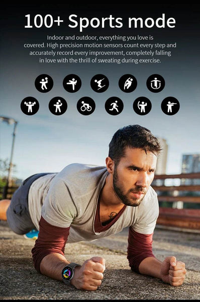 LIGE 2024 Smart watch Ladies Full touch Screen Sports Fitness watch IP67 waterproof Bluetooth For Android iOS Smart watch Female - NexoEden