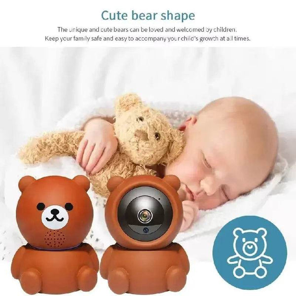 Smart Home Baby Security Monitor WiFi IP Camera Cartoon Bear Halloween Gift CCTV 1080P HD Surveillance Auto Tracking Camera - NexoEden