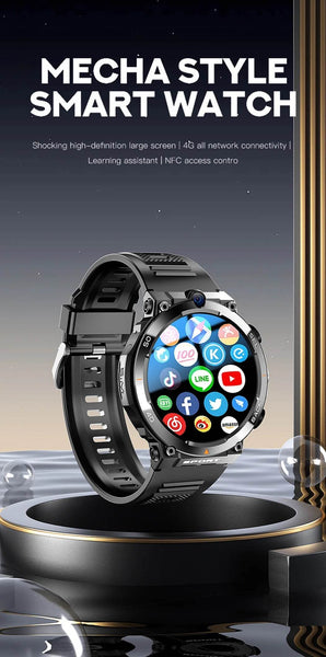 4G LTE Smartwatch 2024 Android os GPS Video Voice Wi-Fi Call Messaging HD Dual Cameras 4G Sim Card WIFI Men's Smart Watch 2024 - NexoEden