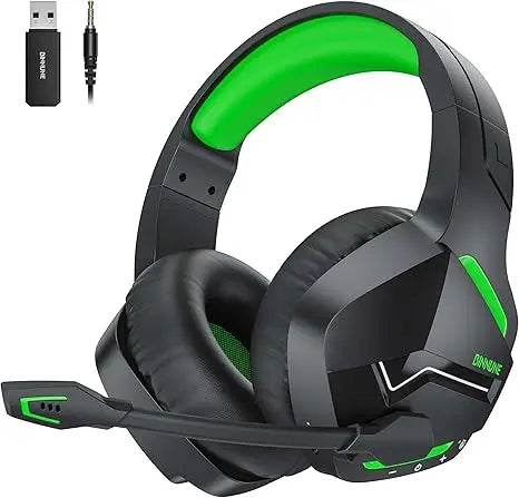 BINNUNE BW01 Wireless Gaming Headset with Mic for PC PS4 PS5 2.4G Bluetooth USB Gamer Headphones with Mic for Laptop Computer - NexoEden