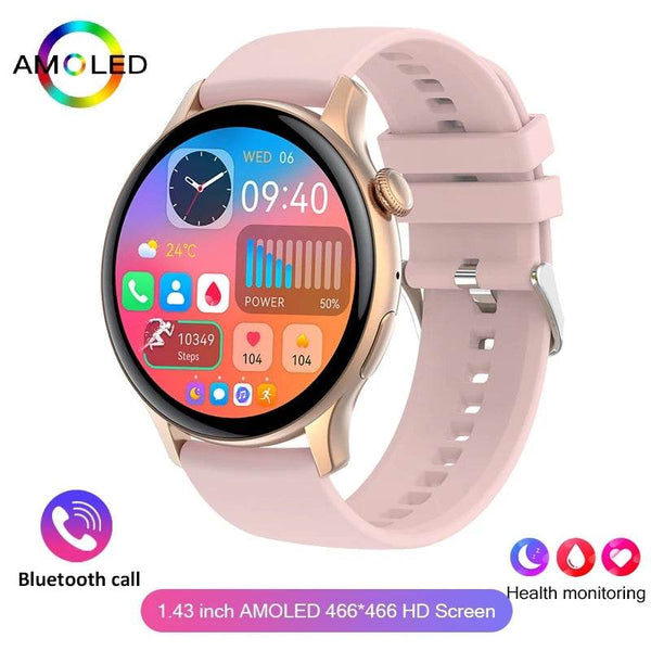 2024 True AMOLED Smart Watch Ladies Screen Always Show Time 466*466 HD Health Tracker Voice Calling Smartwatch Women For Xiaomi - NexoEden
