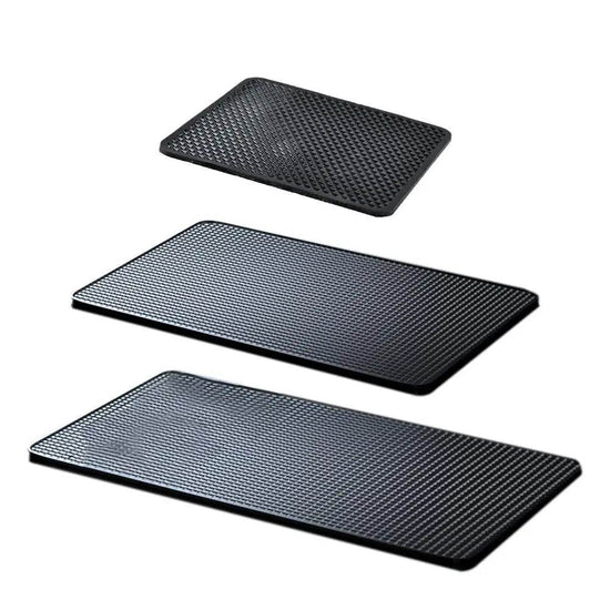 New Car Dashboard Sticky Black Anti-Slip PVC Mat Auto Phone Holder Non-Slip Sticky Gel Pad 3 Size are black - NexoEden