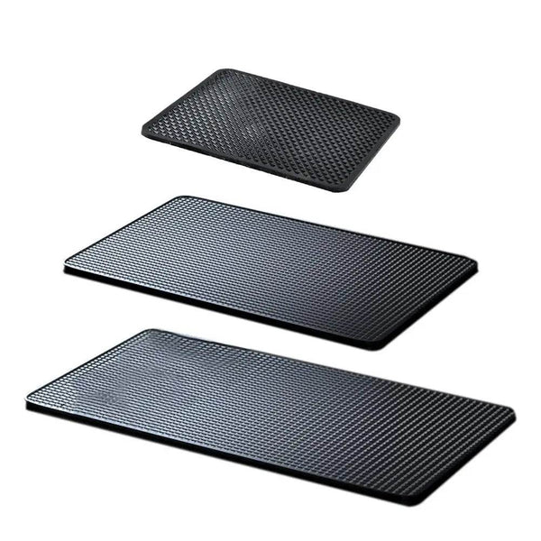 New Car Dashboard Sticky Black Anti-Slip PVC Mat Auto Phone Holder Non-Slip Sticky Gel Pad 3 Size are black - NexoEden