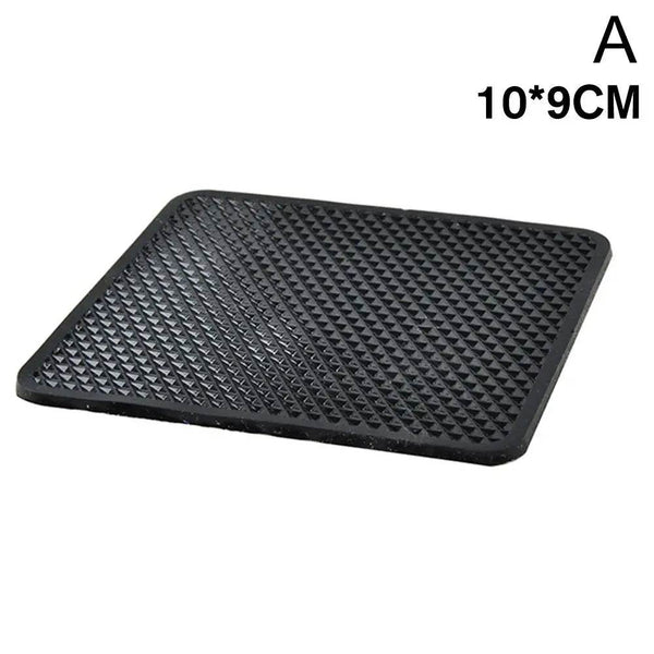 New Car Dashboard Sticky Black Anti-Slip PVC Mat Auto Phone Holder Non-Slip Sticky Gel Pad 3 Size are black - NexoEden