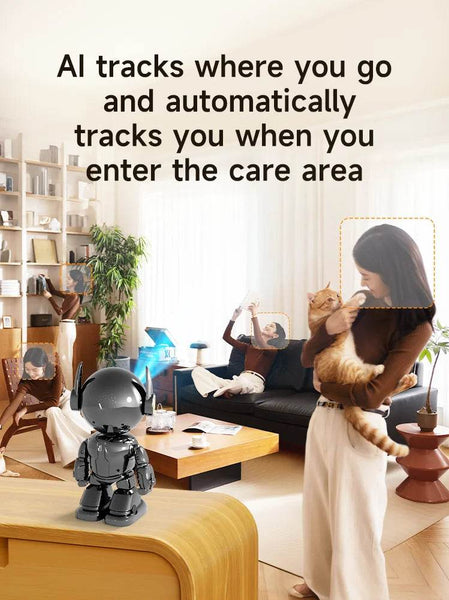 5MP Camera IP Camera Wireless Home Security Robot Camera Two-way Audio Surveillance Invisible Lens Wifi Night Vision Pet Robot - NexoEden