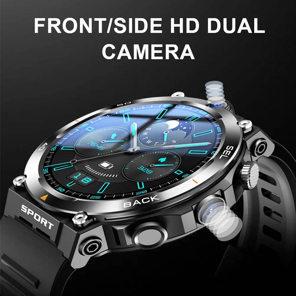 4G LTE Smartwatch 2024 Android os GPS Video Voice Wi-Fi Call Messaging HD Dual Cameras 4G Sim Card WIFI Men's Smart Watch 2024 - NexoEden
