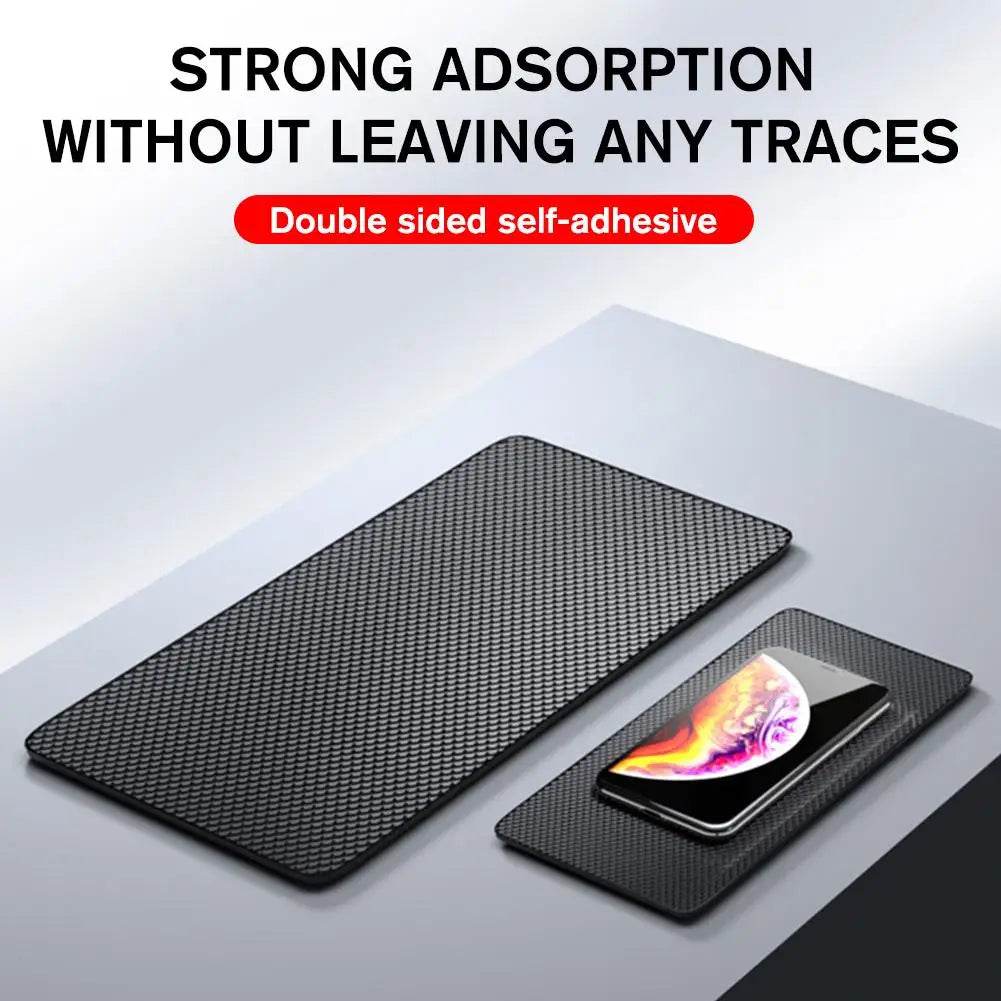 New Car Dashboard Sticky Black Anti-Slip PVC Mat Auto Phone Holder Non-Slip Sticky Gel Pad 3 Size are black - NexoEden
